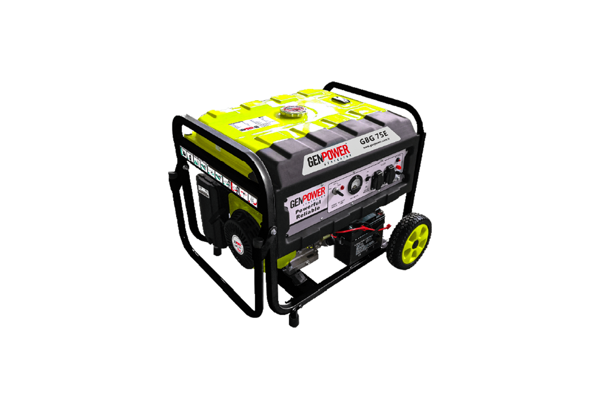 Генератор бензиновий GENPOWER 1 фаза (230В), 5кВт, (GBG75E)